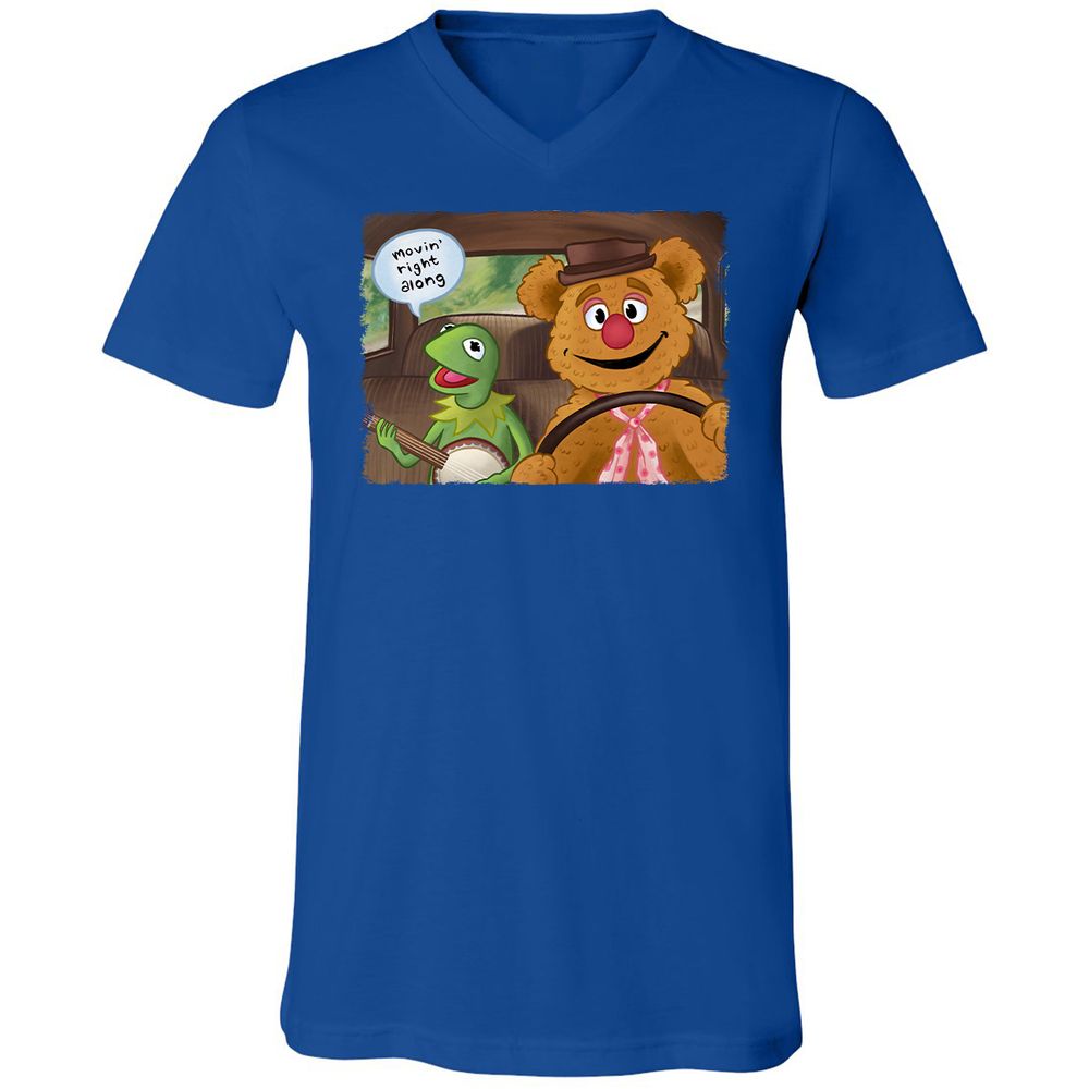 Unisex V-Neck T-Shirt - 3V6A45SJ - True Royal - 4