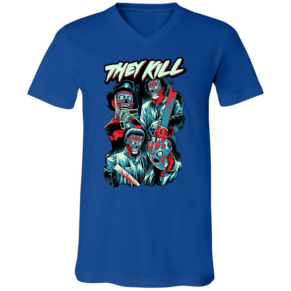 Unisex V-Neck T-Shirt - 4CUXCPYF - True Royal - 4
