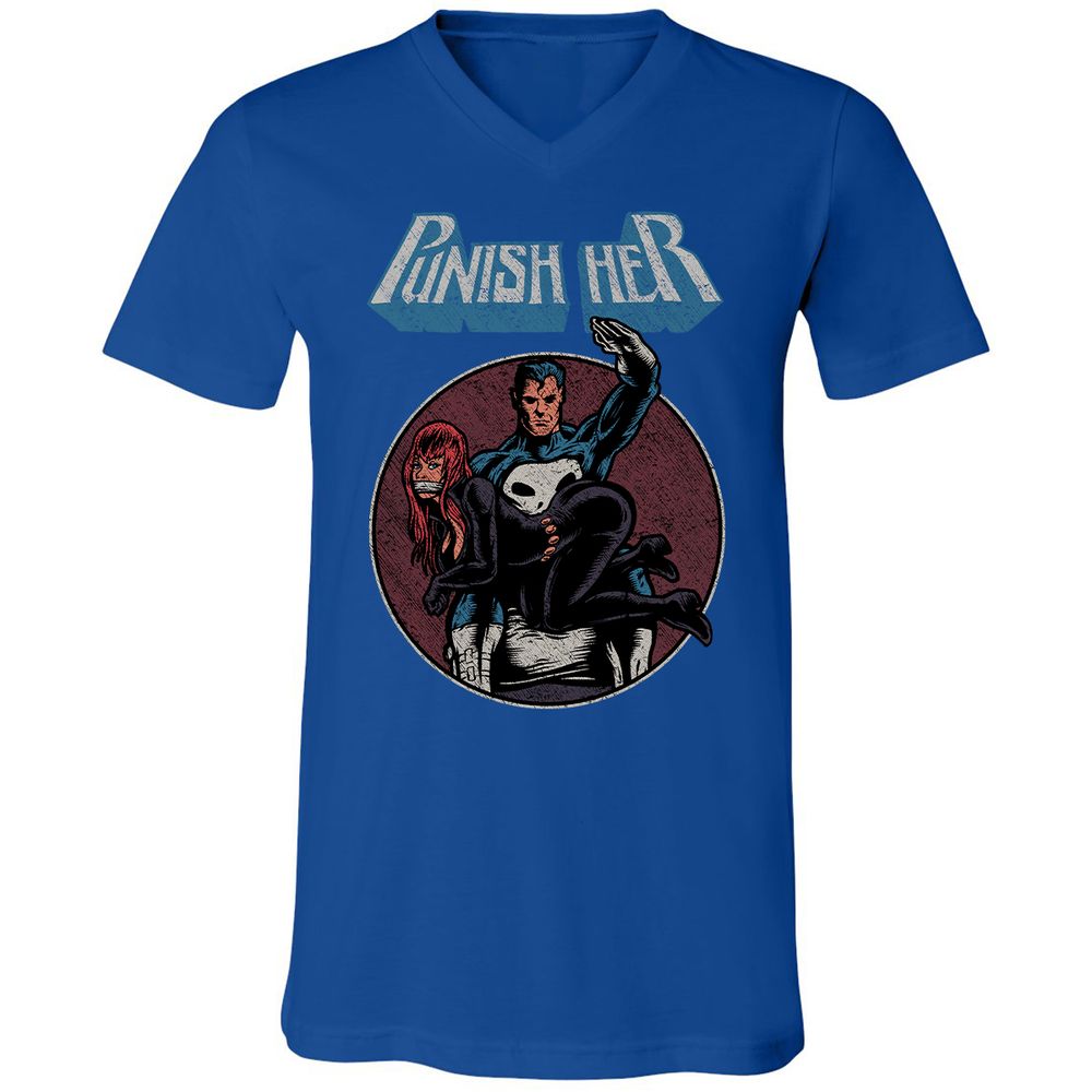 Unisex V-Neck T-Shirt - VGLEKTQB - True Royal - 4