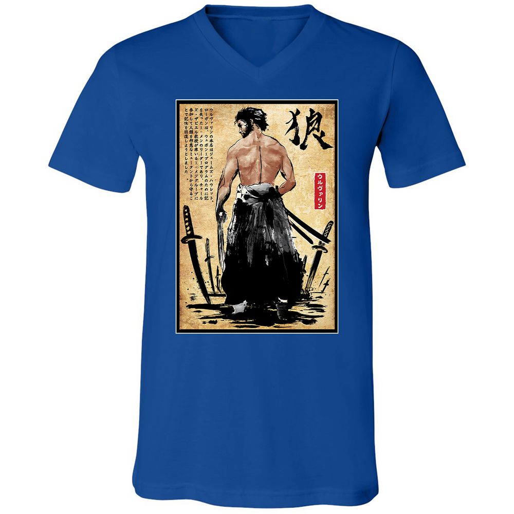 Unisex V-Neck T-Shirt - F78XUM95 - True Royal - 4