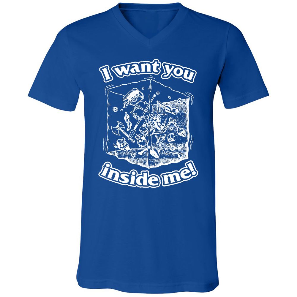 Unisex V-Neck T-Shirt - 3ANWMR1T - True Royal - 4