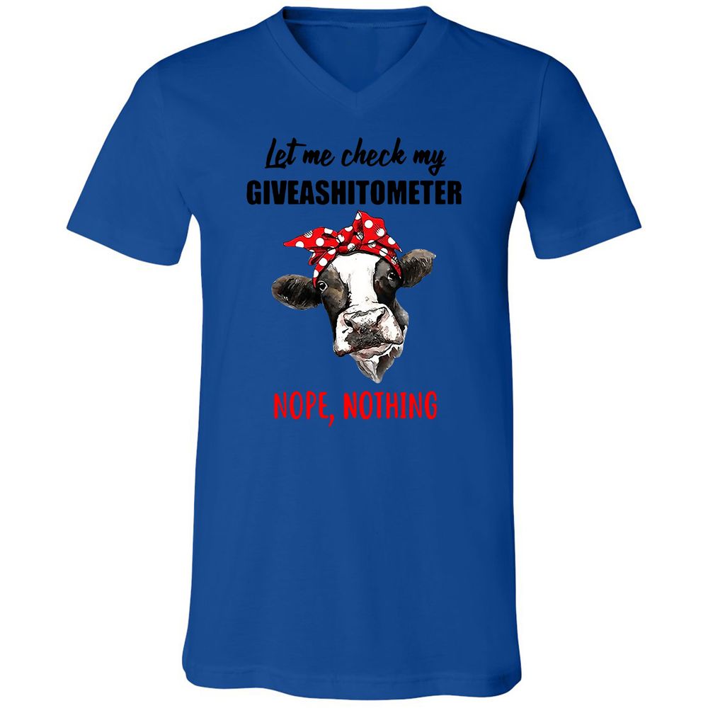 Unisex V-Neck T-Shirt - NSMF3DTH - True Royal - 4