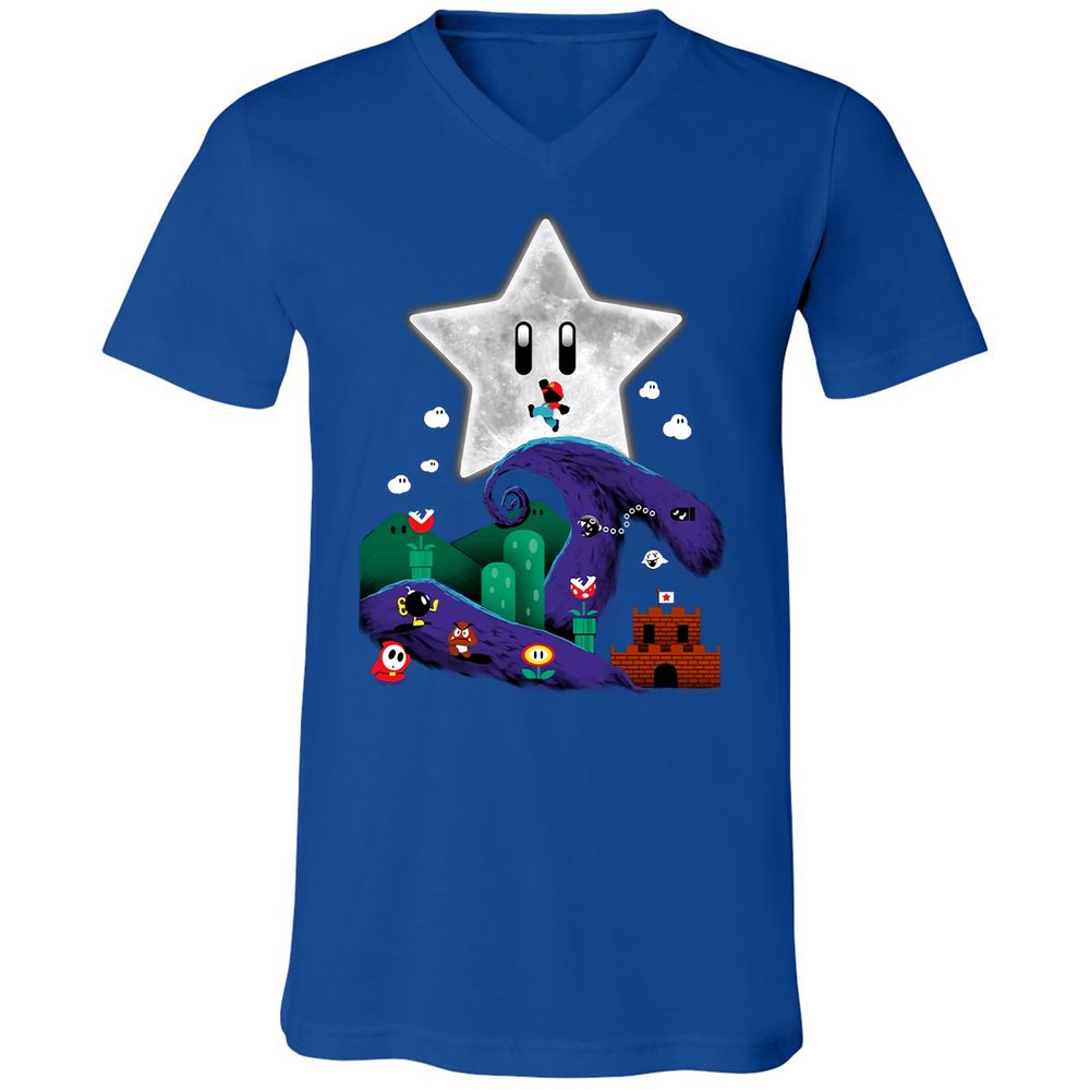 Unisex V-Neck T-Shirt - 9T996MRG - True Royal - 4