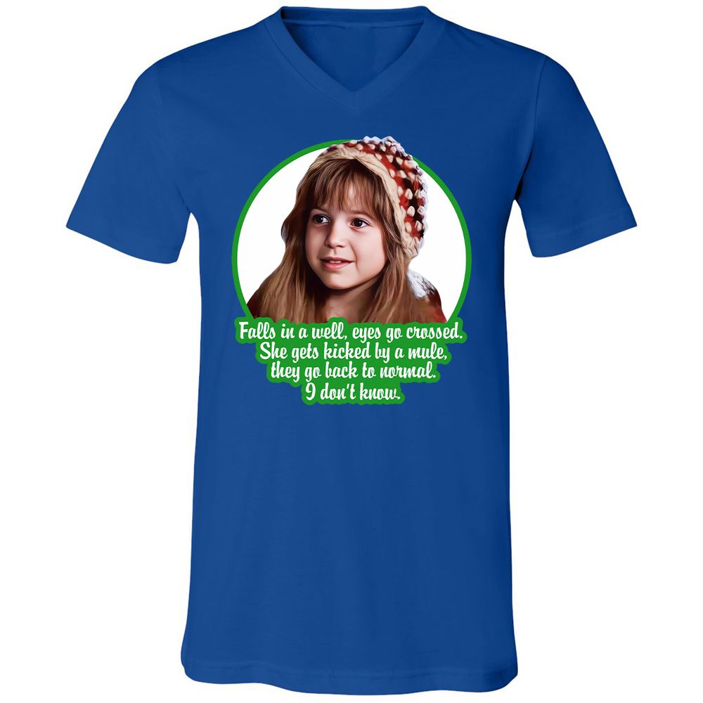 Unisex V-Neck T-Shirt - U6QWPP9X - True Royal - 4