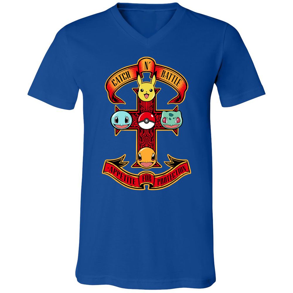 Unisex V-Neck T-Shirt - RQGW6E1V - True Royal - 4