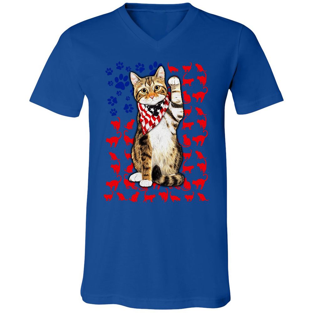 Unisex V-Neck T-Shirt - 2X94XBEG - True Royal - 4