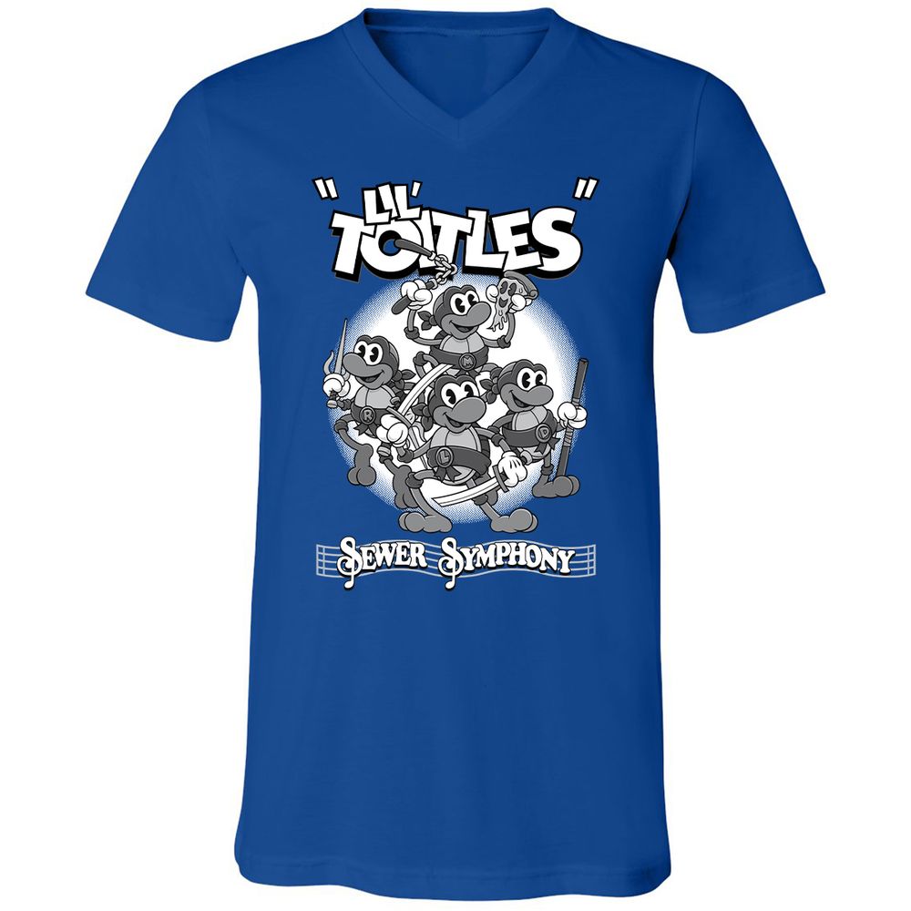 Unisex V-Neck T-Shirt - 1WCRQV9K - True Royal - 4