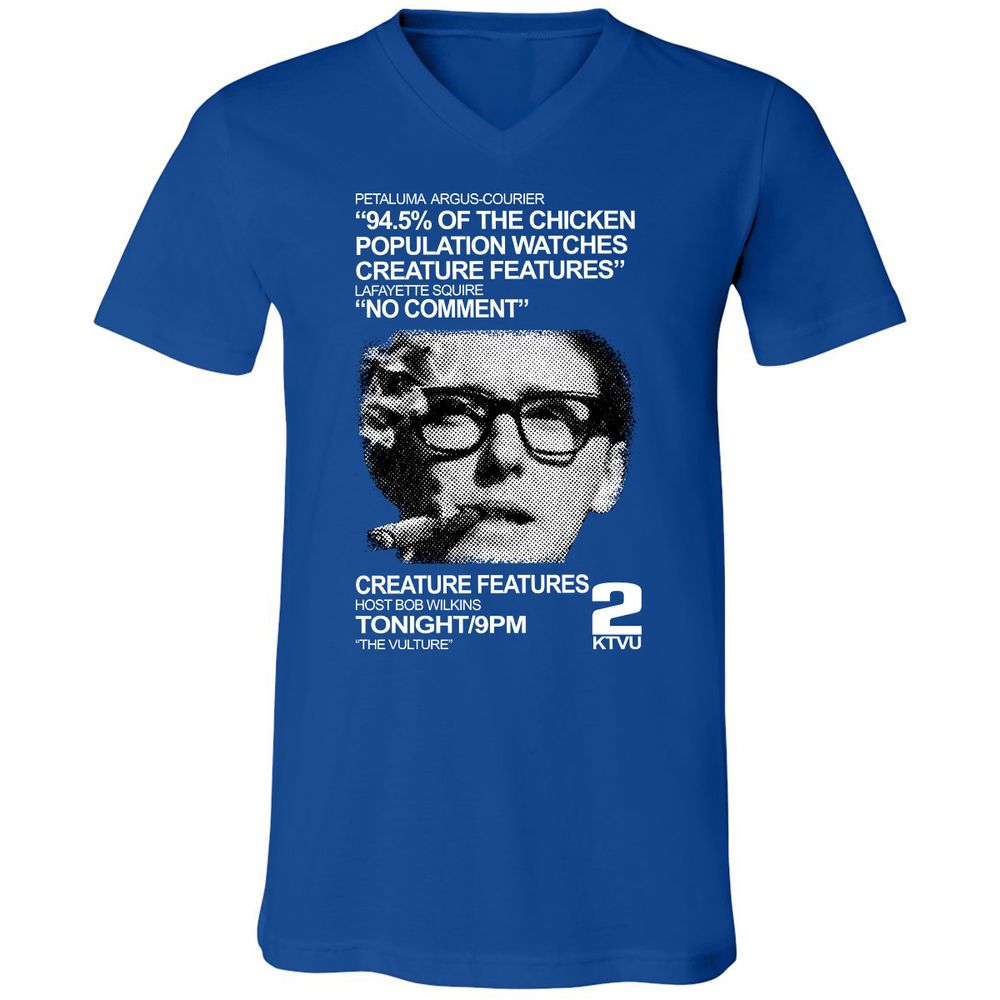 Unisex V-Neck T-Shirt - YNZ2LCQF - True Royal - 4