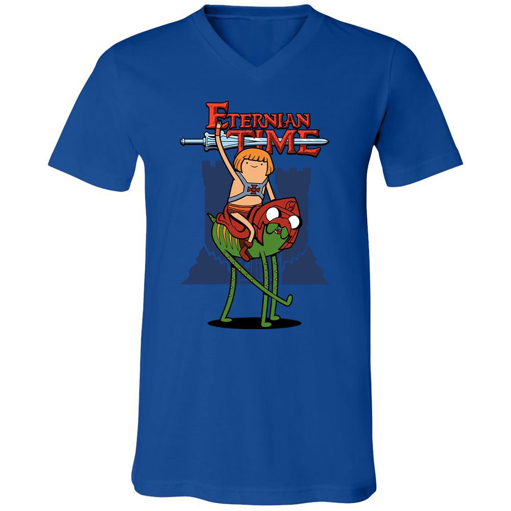 Unisex V-Neck T-Shirt - 4HASWWVM - True Royal - 4