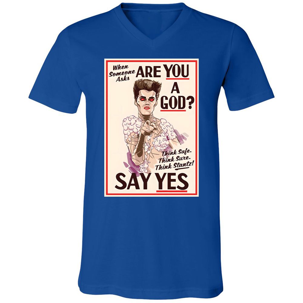 Unisex V-Neck T-Shirt - YN2QCG18 - True Royal - 4