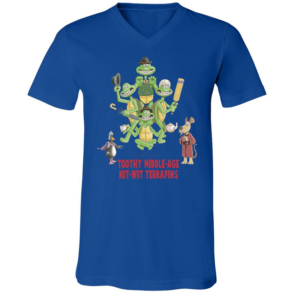Unisex V-Neck T-Shirt - 3EB1U517 - True Royal - 4