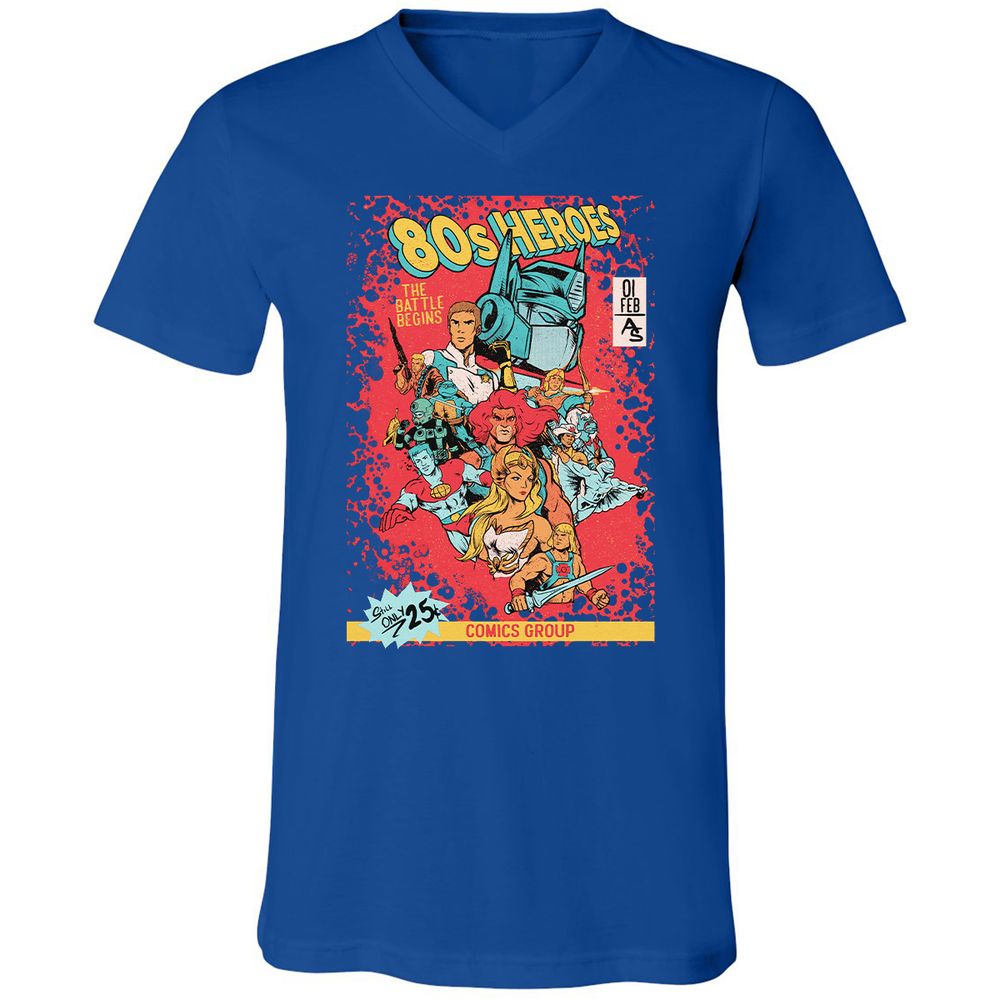 Unisex V-Neck T-Shirt - 3DFSFQZP - True Royal - 4