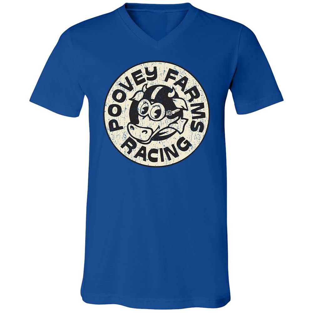 Unisex V-Neck T-Shirt - 3VRTYB4L - True Royal - 4