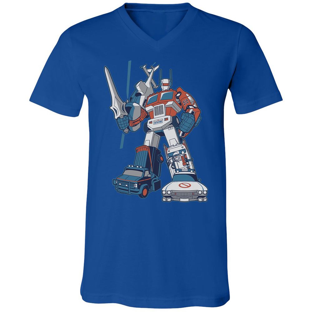 Unisex V-Neck T-Shirt - 7VBWGJM2 - True Royal - 4