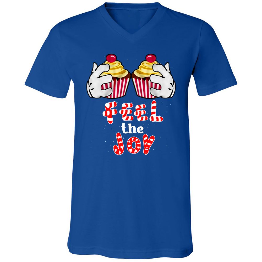 Unisex V-Neck T-Shirt - S6B8F59B - True Royal - 4