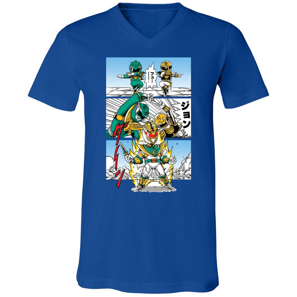 Unisex V-Neck T-Shirt - D6NY6WLQ - True Royal - 4