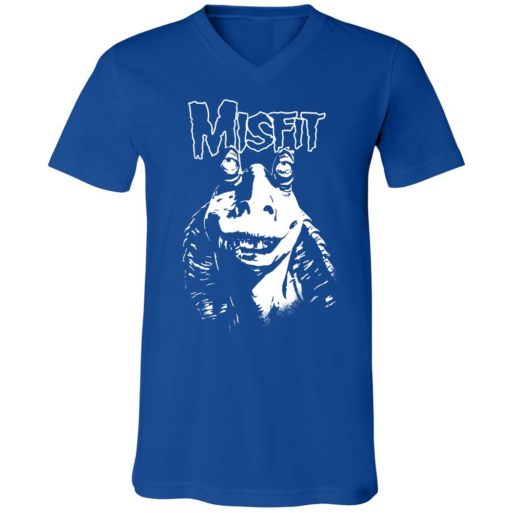 Unisex V-Neck T-Shirt - TZQ7X51V - True Royal - 4