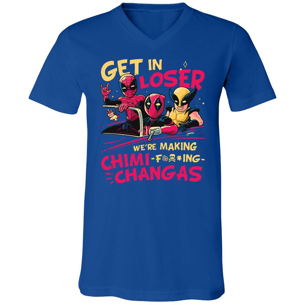 Unisex V-Neck T-Shirt - HZDP4XAA - True Royal - 4