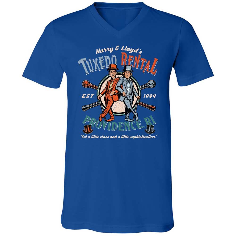 Unisex V-Neck T-Shirt - HCE5DEN9 - True Royal - 4
