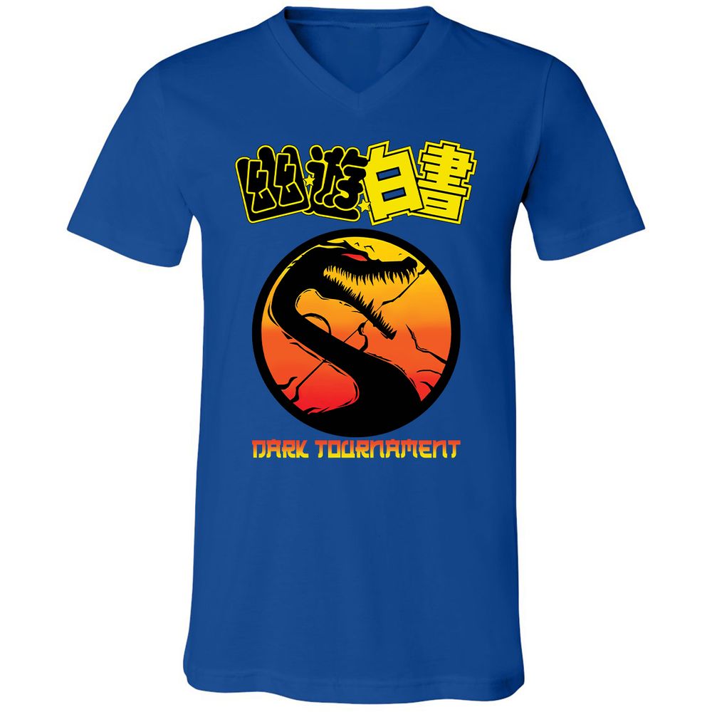 Unisex V-Neck T-Shirt - JKF6YFDC - True Royal - 4