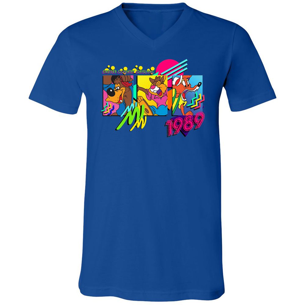 Unisex V-Neck T-Shirt - N6TG3B8S - True Royal - 4