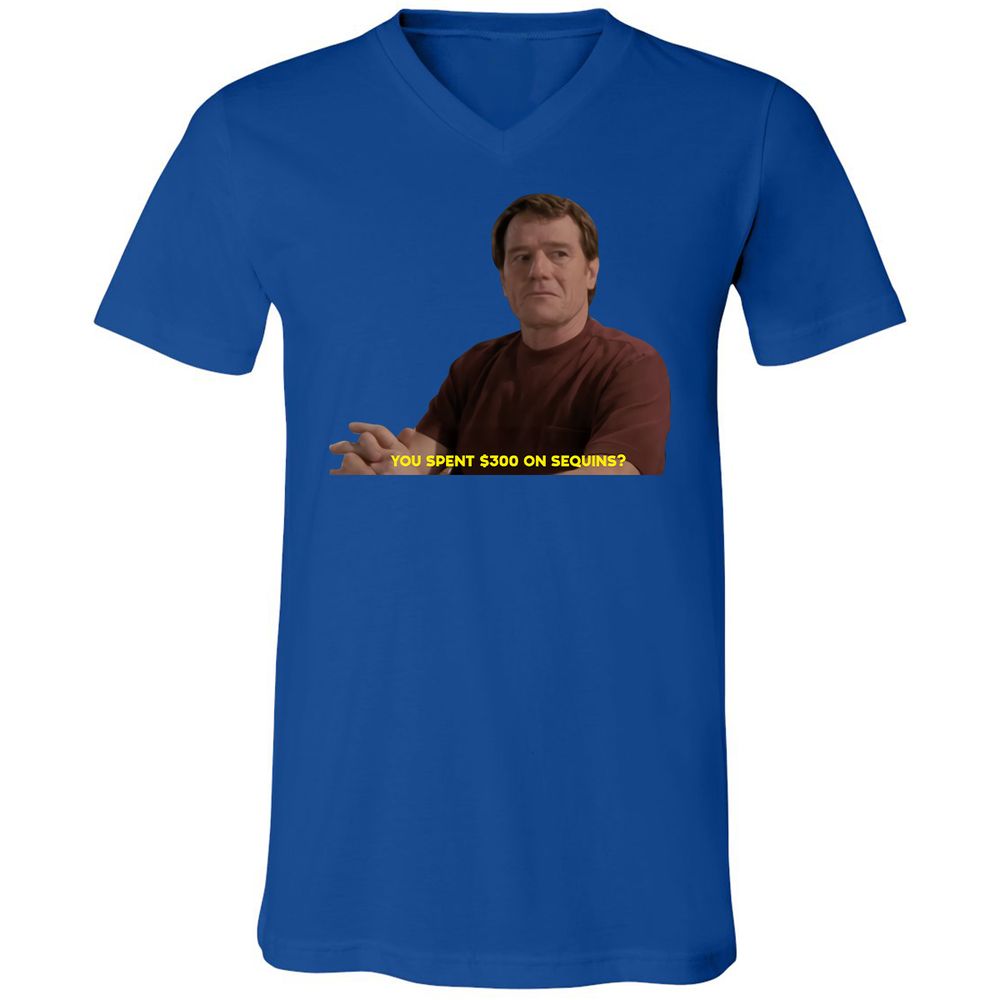 Unisex V-Neck T-Shirt - F7PXKVCJ - True Royal - 4