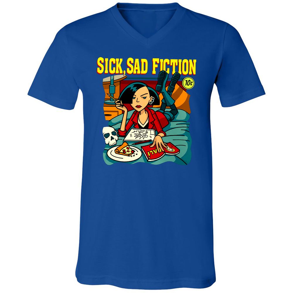 Unisex V-Neck T-Shirt - KGK8A276 - True Royal - 4