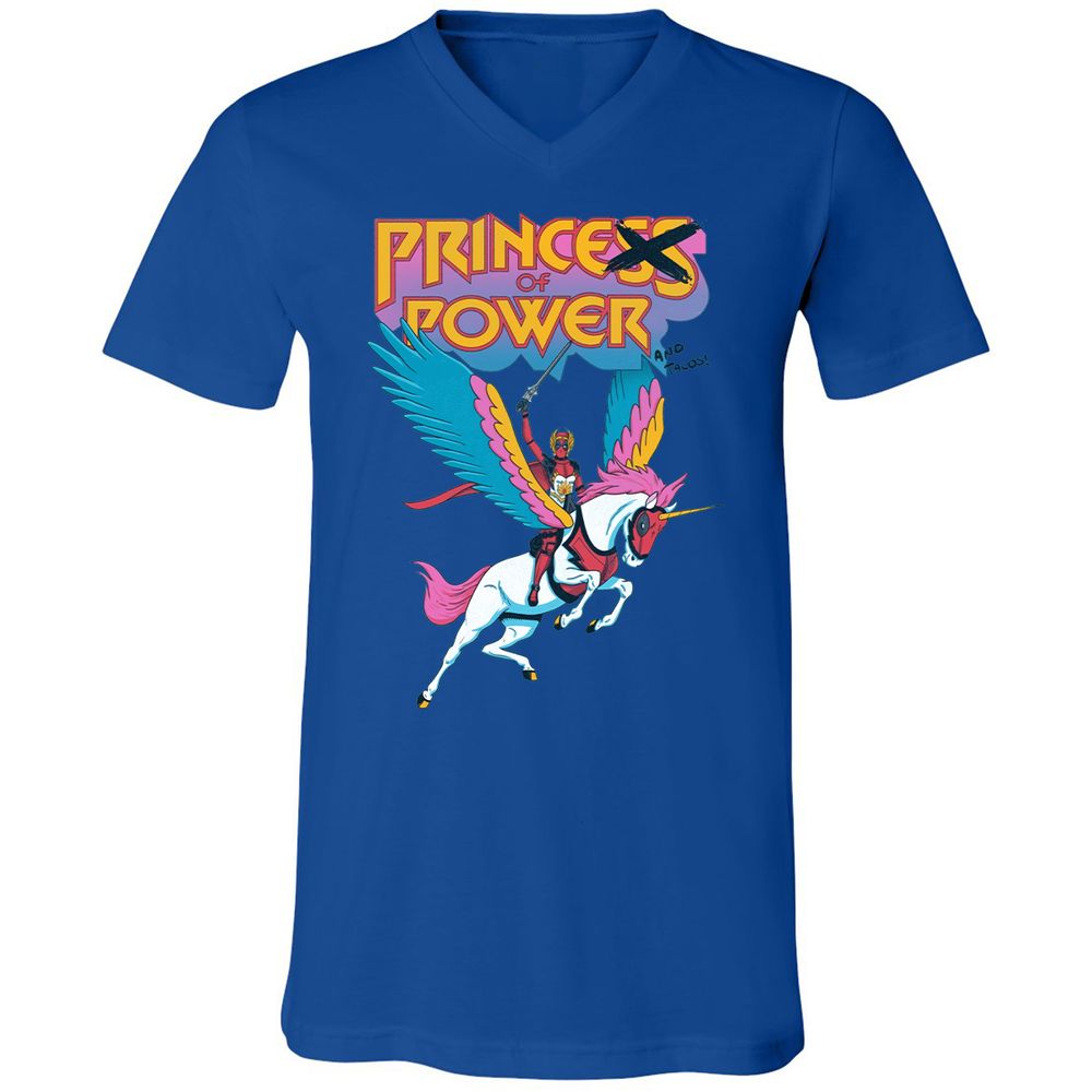 Unisex V-Neck T-Shirt - MZR7CYT8 - True Royal - 4