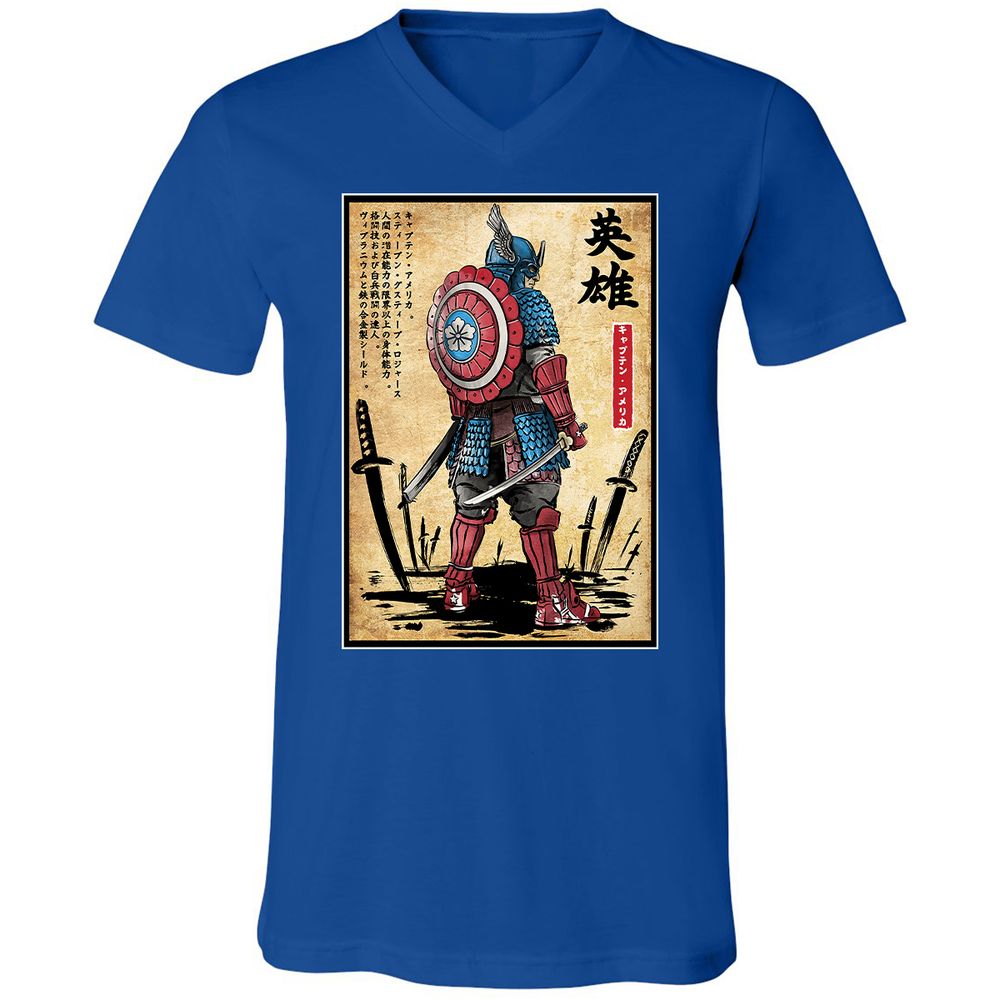 Unisex V-Neck T-Shirt - VGYMDNKQ - True Royal - 4