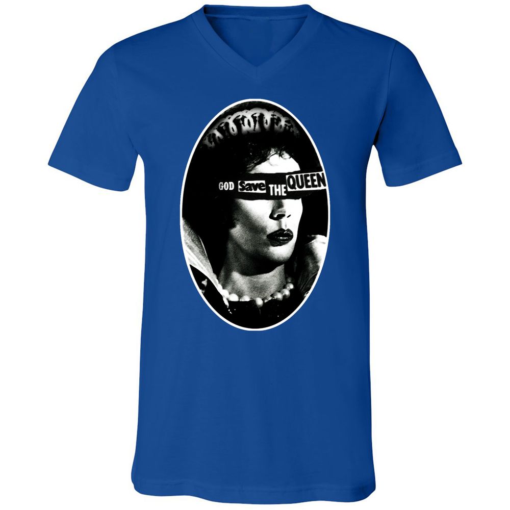 Unisex V-Neck T-Shirt - 3P9CEKJN - True Royal - 4