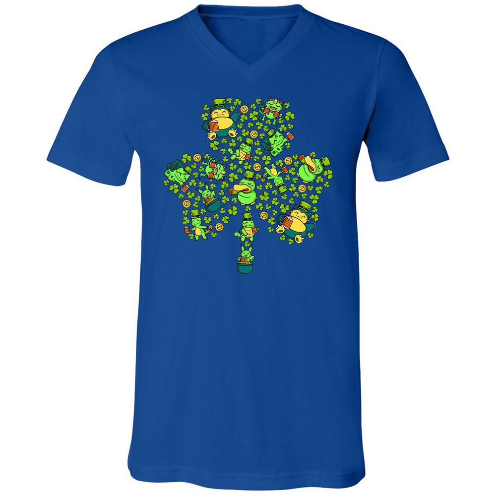 Unisex V-Neck T-Shirt - CLZ618C2 - True Royal - 4