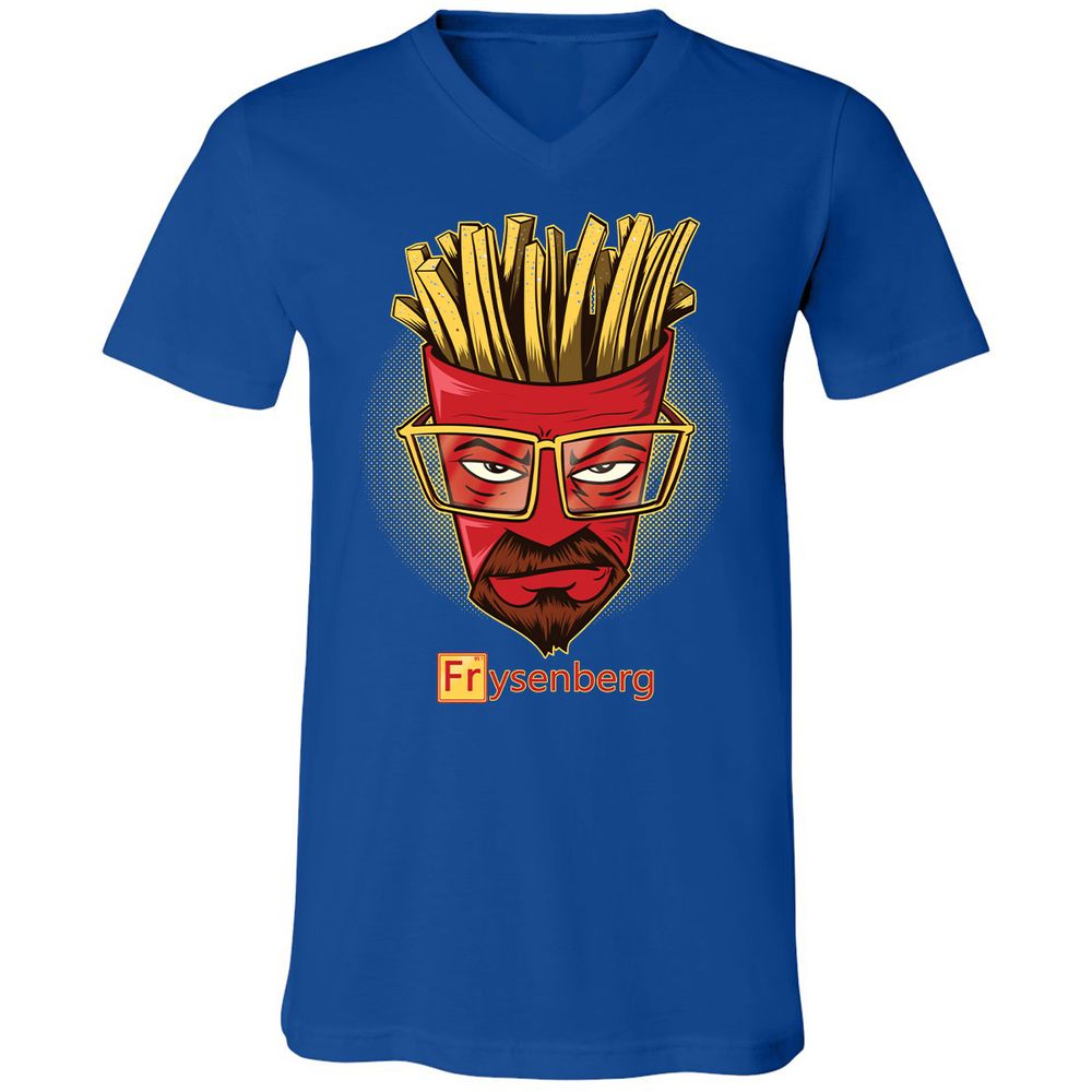 Unisex V-Neck T-Shirt - 5U11GV9D - True Royal - 4