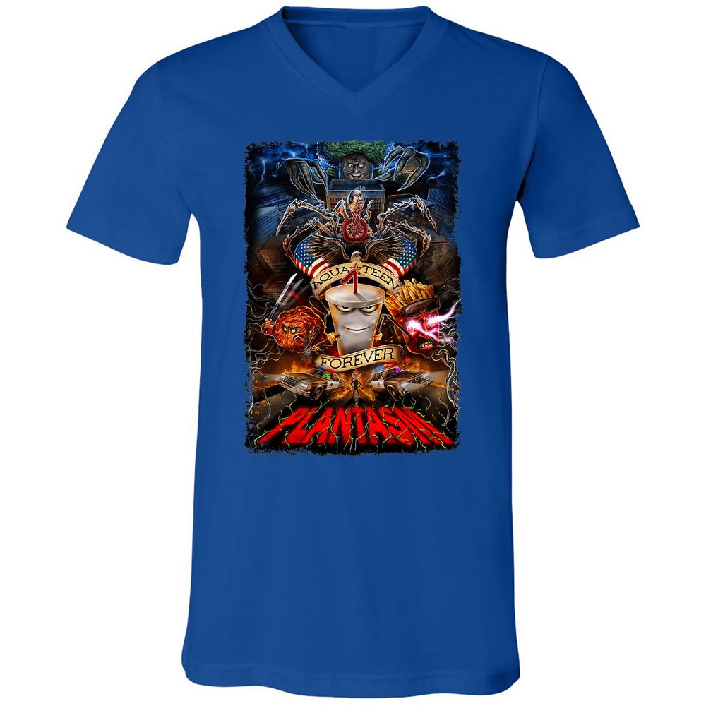 Unisex V-Neck T-Shirt - 76MN11L4 - True Royal - 4
