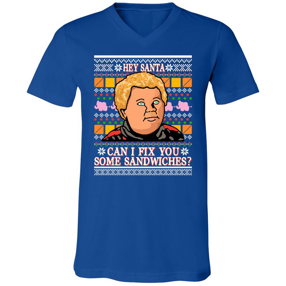 Unisex V-Neck T-Shirt - 1DFC2BKP - True Royal - 4