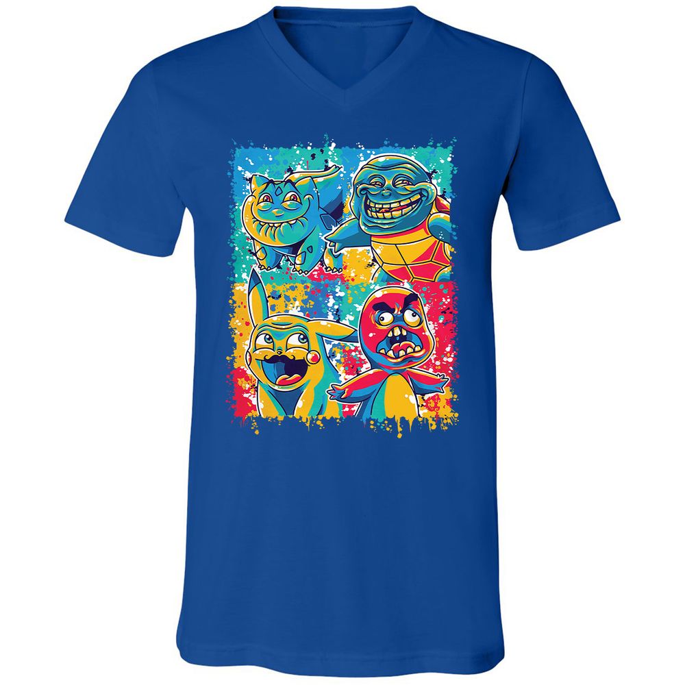 Unisex V-Neck T-Shirt - P6JLJ7FX - True Royal - 4