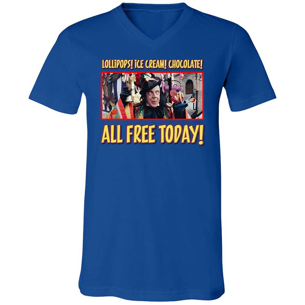 Unisex V-Neck T-Shirt - C9KGVAYU - True Royal - 4