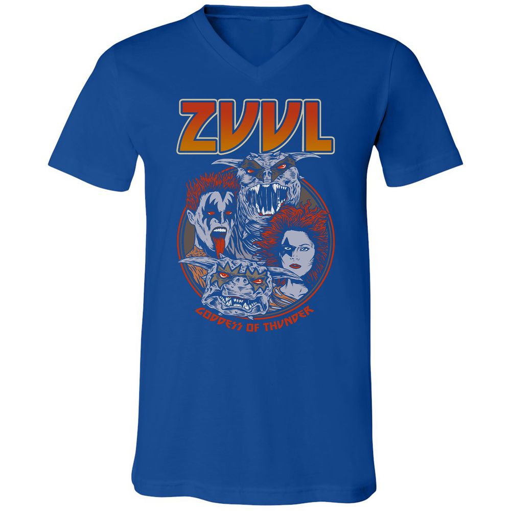 Unisex V-Neck T-Shirt - 3SGQC2ER - True Royal - 4
