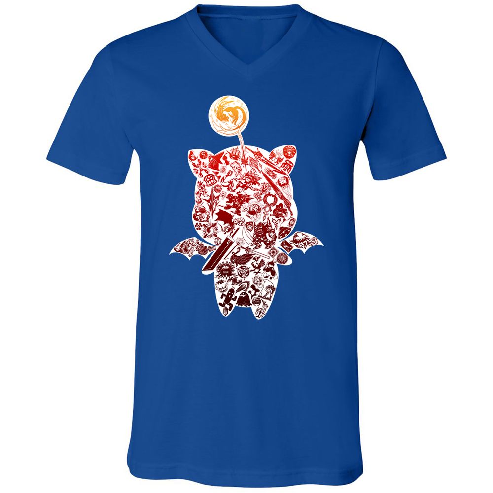 Unisex V-Neck T-Shirt - R8ME22Q8 - True Royal - 4