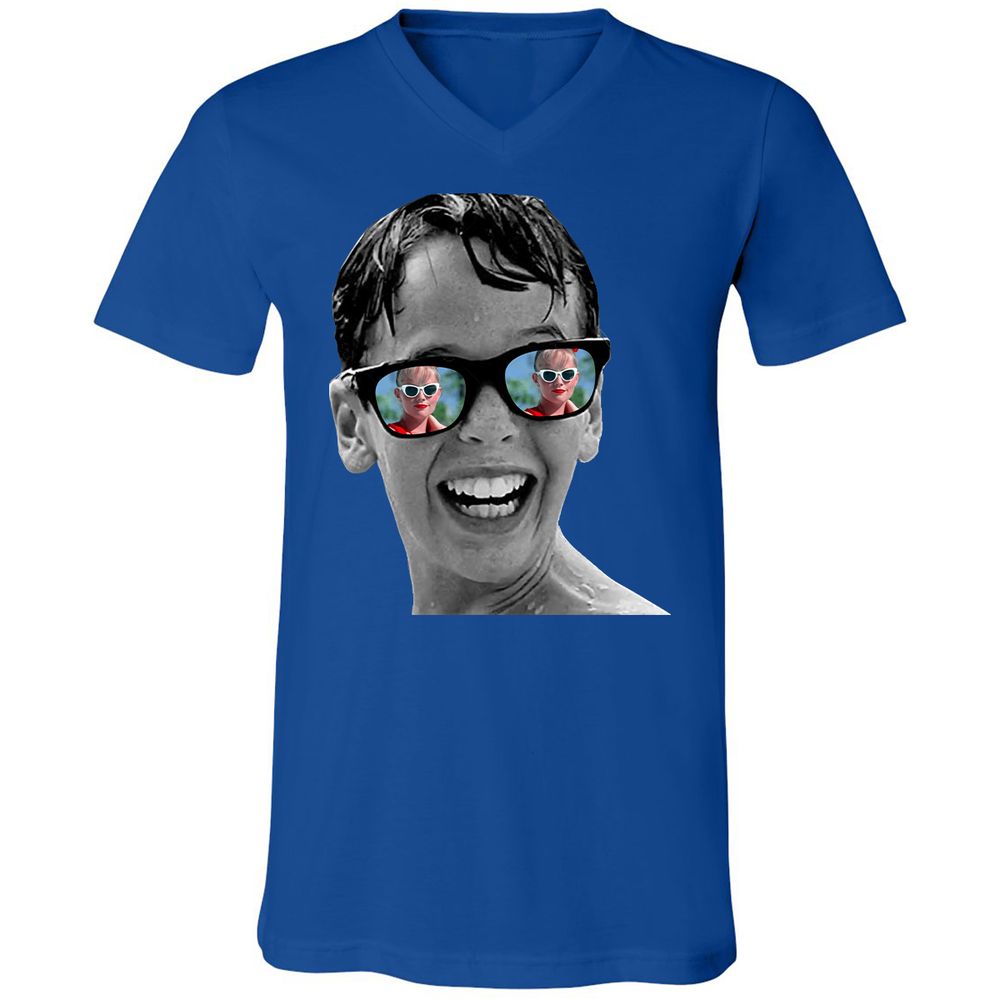 Unisex V-Neck T-Shirt - DGPL9E3P - True Royal - 4