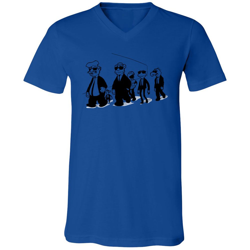 Unisex V-Neck T-Shirt - 8Q43LB3F - True Royal - 4