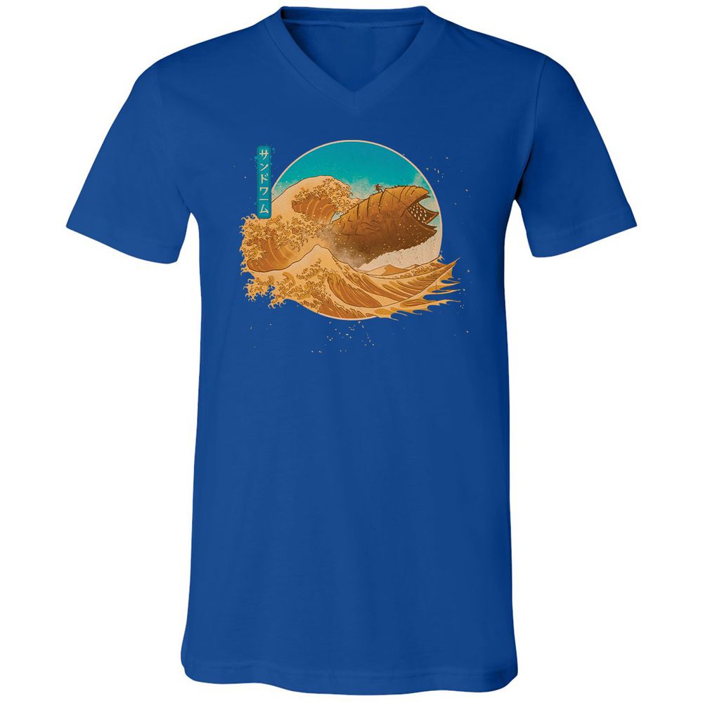 Unisex V-Neck T-Shirt - VXWQQW9Z - True Royal - 4
