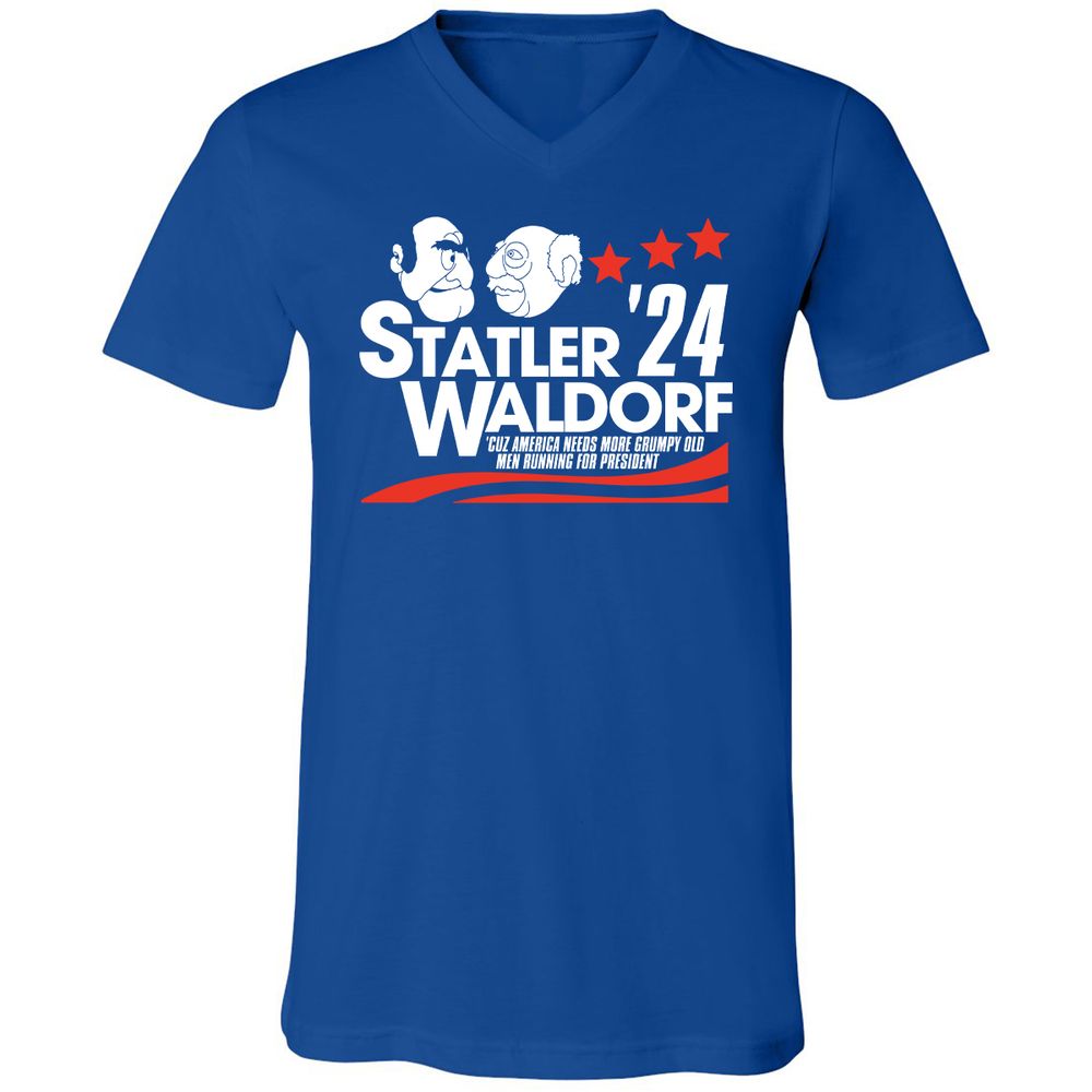 Unisex V-Neck T-Shirt - LYS27YWL - True Royal - 4
