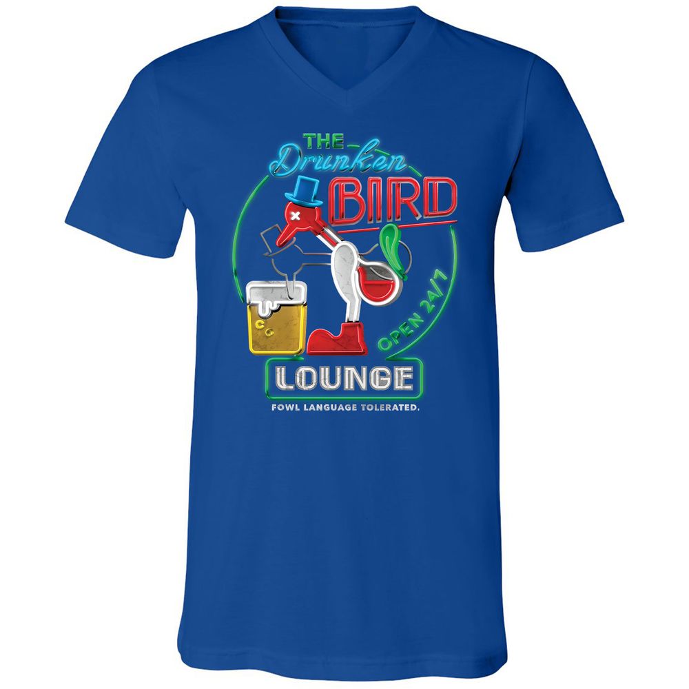 Unisex V-Neck T-Shirt - 7BZXF5NS - True Royal - 4