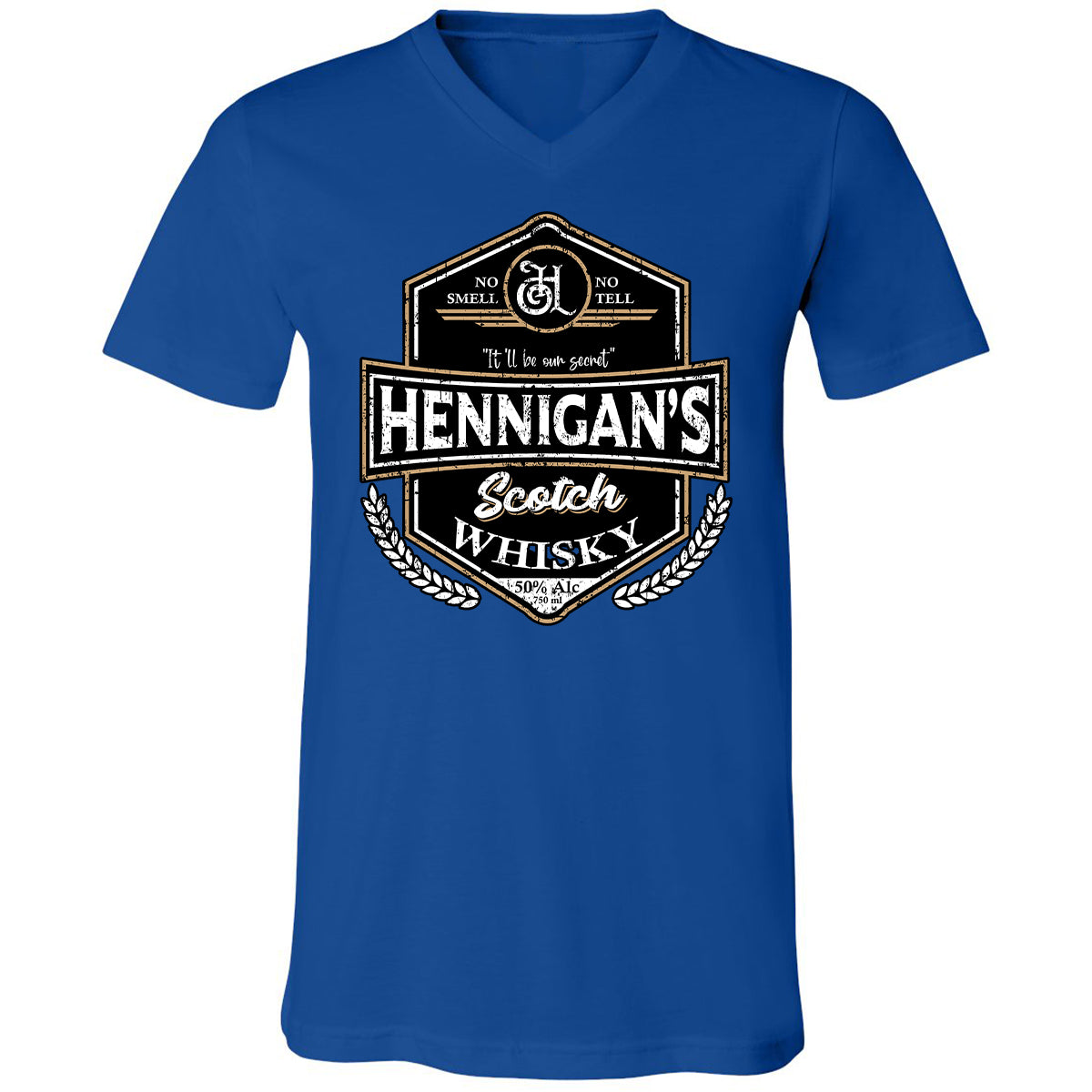 Unisex V-Neck T-Shirt - ZDZFCUSB - True Royal - 4