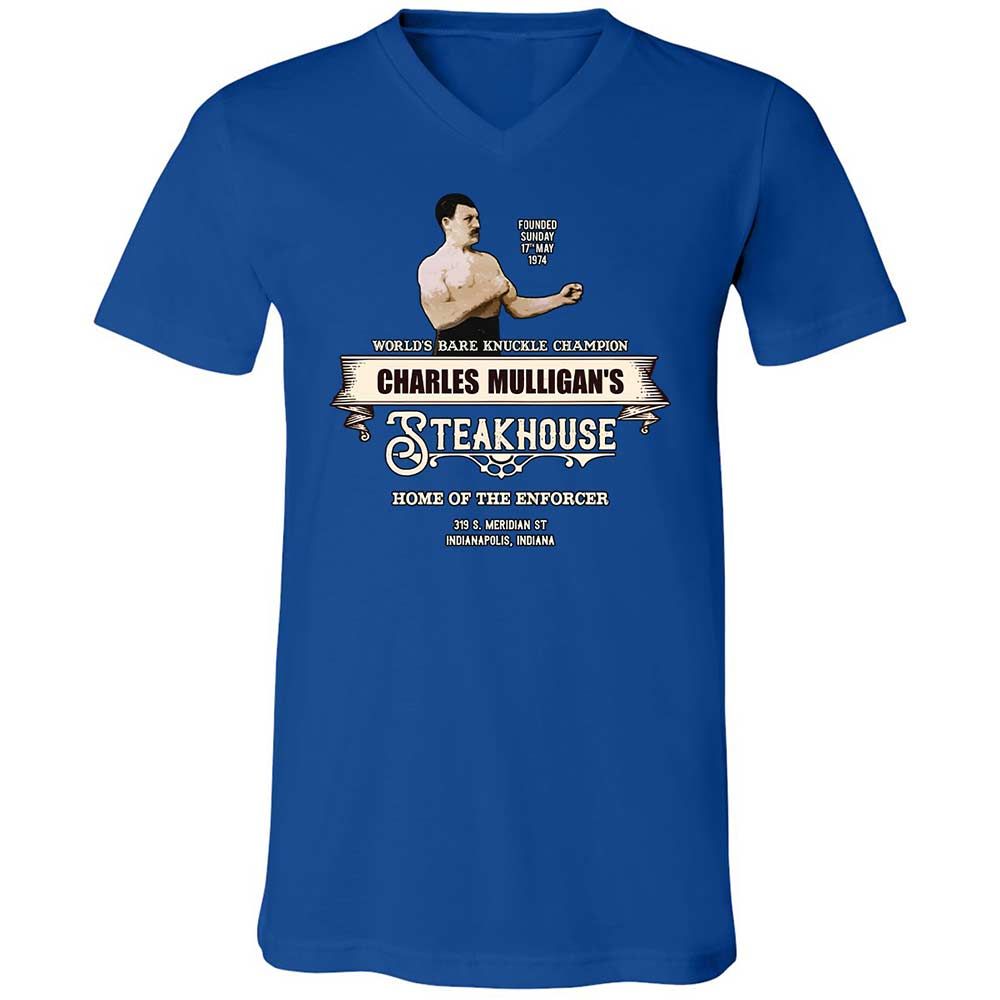 Unisex V-Neck T-Shirt - ESYKZRM8 - True Royal - 4