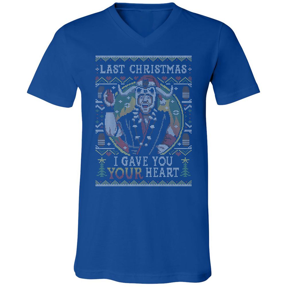 Unisex V-Neck T-Shirt - RPYBKFFG - True Royal - 4