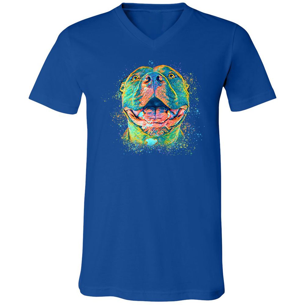 Unisex V-Neck T-Shirt - BVZ1ANJK - True Royal - 4