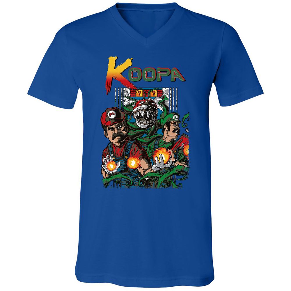 Unisex V-Neck T-Shirt - 6WBJA89B - True Royal - 4