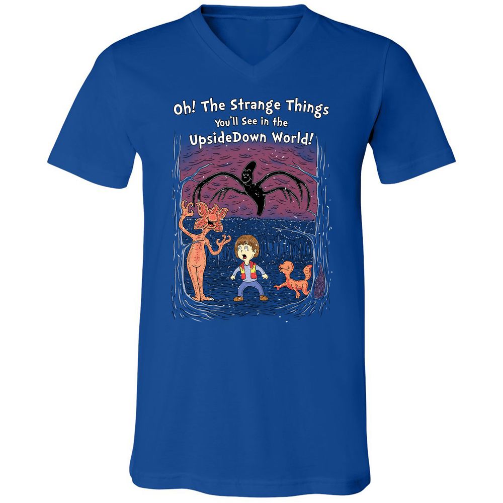 Unisex V-Neck T-Shirt - Q9M4EF8X - True Royal - 4