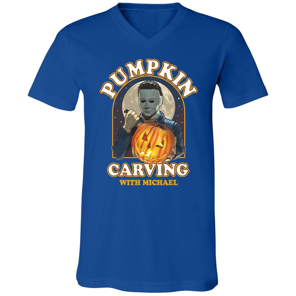 Unisex V-Neck T-Shirt - WK3CV2KG - True Royal - 4